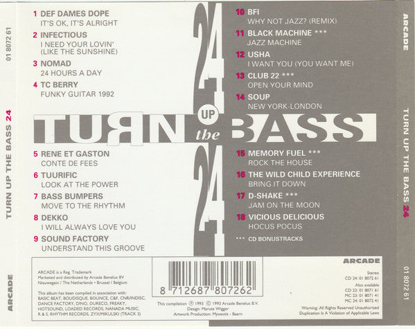 Various - Turn Up The Bass 24 (CD) Compact Disc Goede Staat
