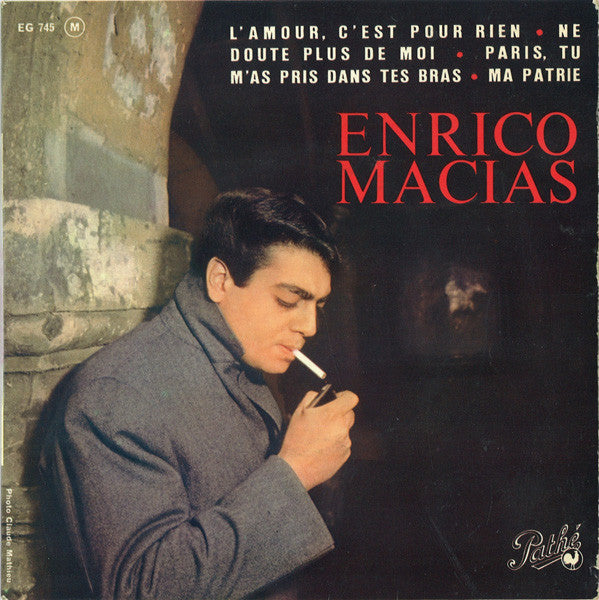 Enrico Macias - L'amour, C'est Pour Rien Vinyl Singles EP Vinyl Very Good (VG) <br> Hoes Good Plus (G+)