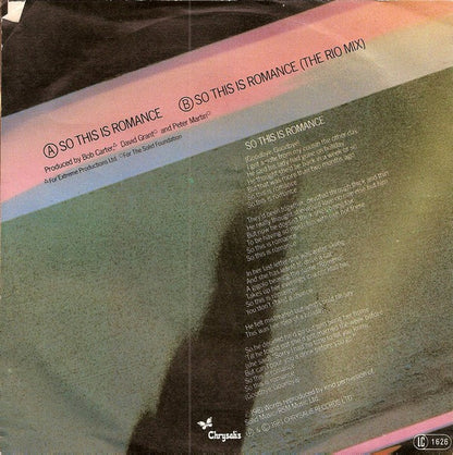 Linx - So This Is Romance Vinyl Singles Vinyl Very Good (VG) <br> Hoes Good Plus (G+)