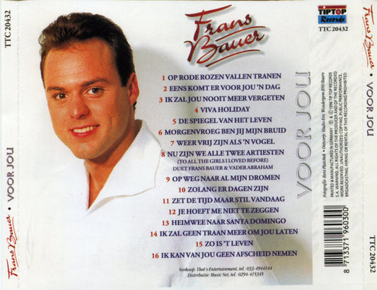 Frans Bauer - Voor Jou (CD) Compact Disc Vinyl Zeer Goed / Hoesje Goed "VINYLSINGLES.NL"