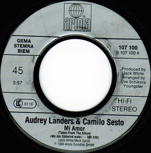 Audrey Landers & Camilo Sesto - Mi Amor 00901 Vinyl Singles Goede Staat