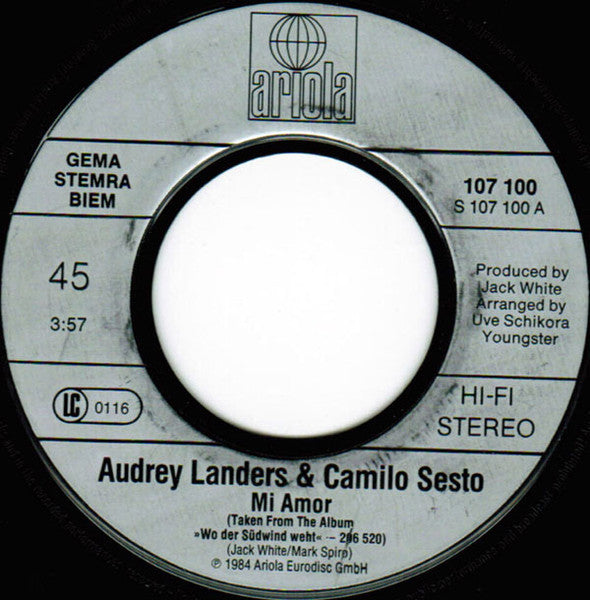 Audrey Landers & Camilo Sesto - Mi Amor 28352 Vinyl Singles VINYLSINGLES.NL