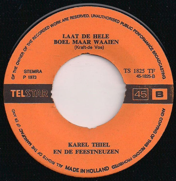 Karel Thiel  En De De Feestneuzen - Ba-, Ba- Barend 34597 Vinyl Singles VINYLSINGLES.NL