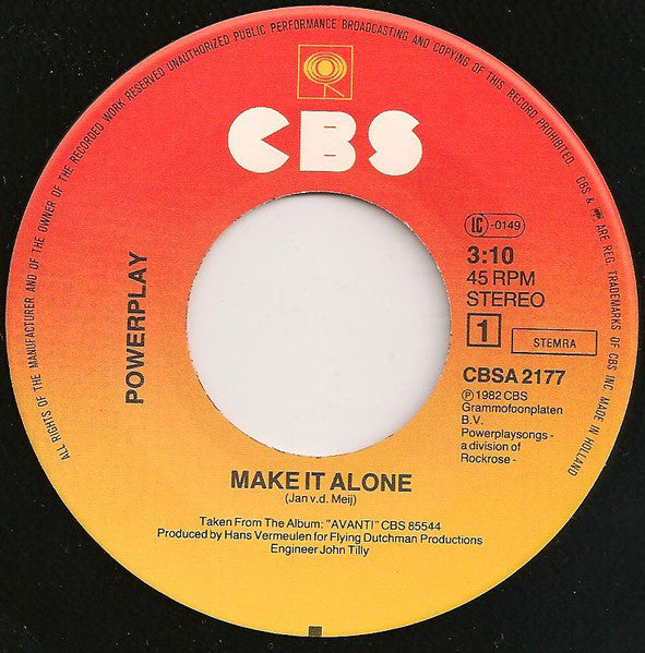 Power Play - Make It Alone 38684 Vinyl Singles VINYLSINGLES.NL