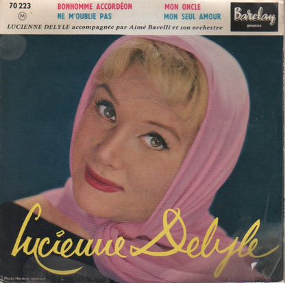 Lucienne Delyle - Bonhomme Accordéon Vinyl Singles EP Vinyl Zeer Goed / Hoesje Goed "VINYLSINGLES.NL"