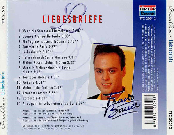 Frans Bauer - Liebesbriefe (CD) Compact Disc Goede Staat