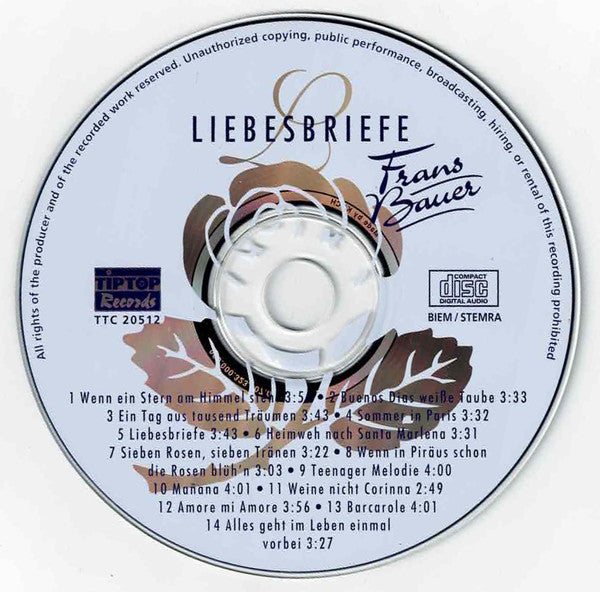 Frans Bauer - Liebesbriefe (CD) Compact Disc Goede Staat