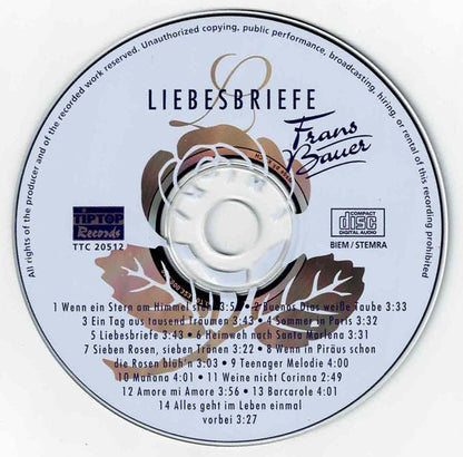 Frans Bauer - Liebesbriefe (CD) Compact Disc Goede Staat