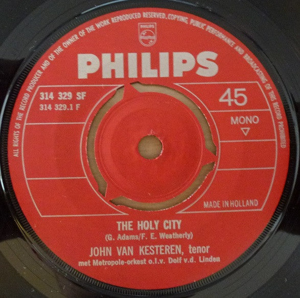 John Van Kesteren - The Holy City Vinyl Singles Vinyl Very Good (VG) <br> Hoes Generic