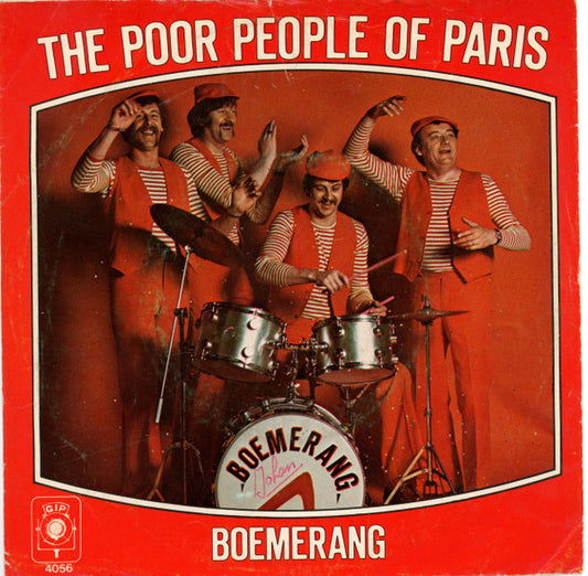 Boemerang - The Poor People Of Paris Vinyl Singles Vinyl Very Good (VG) <br> Hoes Good Plus (G+)