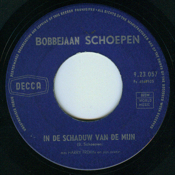 Bobbejaan Schoepen - In De Schaduw Van De Mijn Vinyl Singles Vinyl Very Good (VG) <br> Hoes Generic