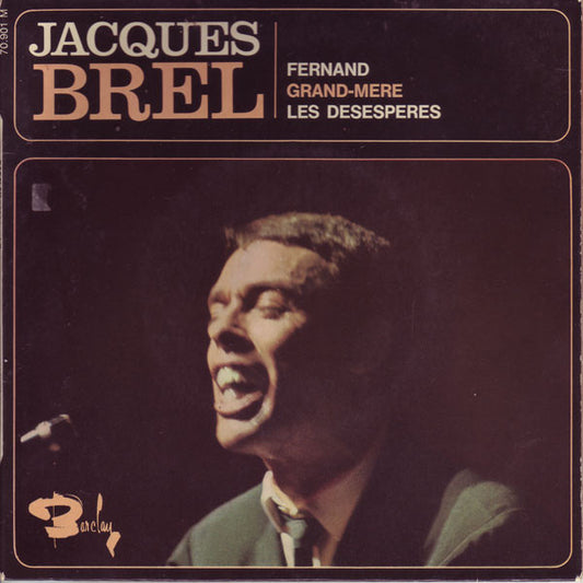 Jacques Brel - Fernand Vinyl Singles EP Vinyl Very Good (VG) <br> Hoes Good Plus (G+)