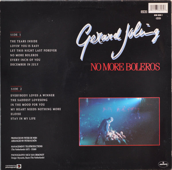 Gerard Joling - No More Boleros (LP) Vinyl LP Vinyl Very Good (VG) <br> Hoes Good Plus (G+)