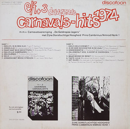 Zijne Dorstluchtige Hoogheid Prins Cambrinus Nimrod Henk 1 - Elf + 3 Daverende Carnavalshits '74 (LP) 50618 Vinyl LP Goede Staat