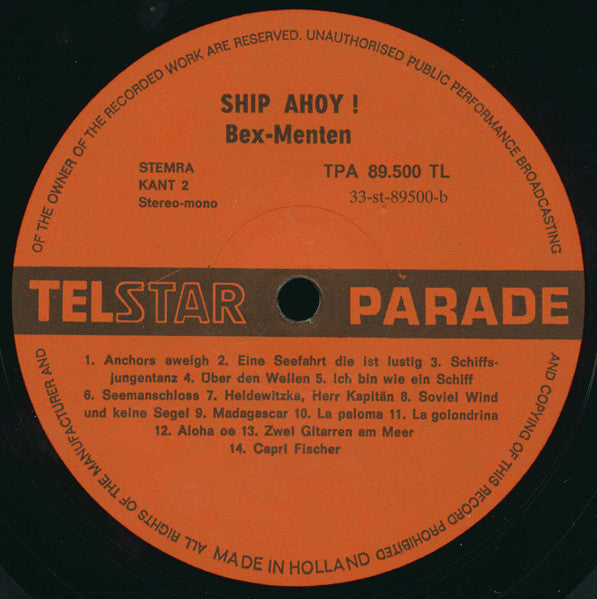 Bex-Menten - Ship Ahoy (LP) 46286
