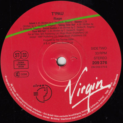 T'Pau - Rage (LP)