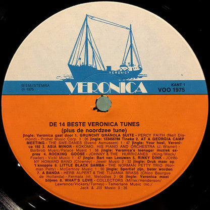 Various - De 15 Beste Veronica Tunes / De Noordzee Tune (LP) 52451 Vinyl LP Vinyl Very Good (VG) <br> Hoes Good Plus (G+)