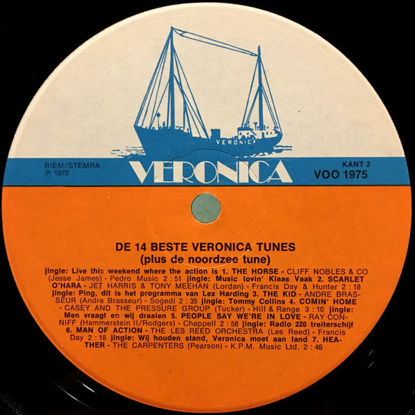 Various - De 15 Beste Veronica Tunes / De Noordzee Tune (LP) 52451 Vinyl LP Vinyl Very Good (VG) <br> Hoes Good Plus (G+)