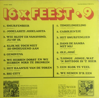 Various - 16 x Feest 9 (LP) 50464 Vinyl LP VINYLSINGLES.NL