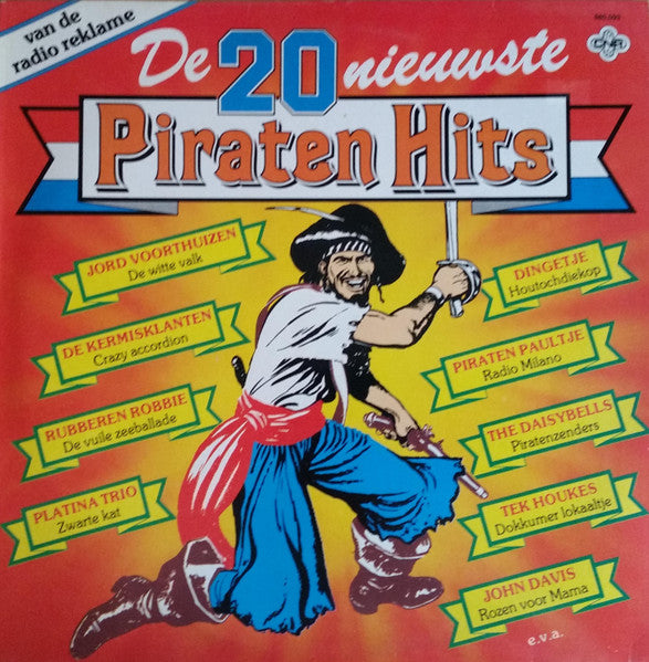 Various - De 20 Nieuwste Piraten Hits (LP) Vinyl LP Vinyl Very Good (VG) <br> Hoes Good Plus (G+)
