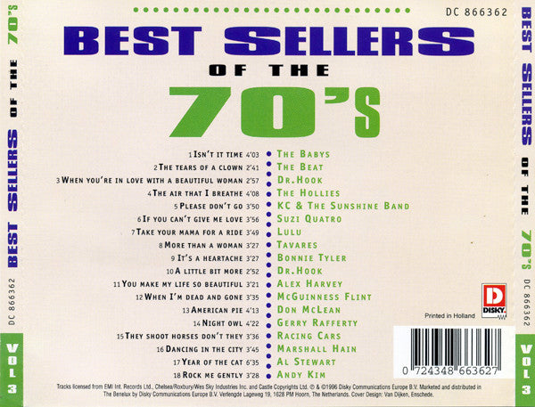 Various - Best Sellers Of The 70's - Vol. 3 (CD) Compact Disc Goede Staat