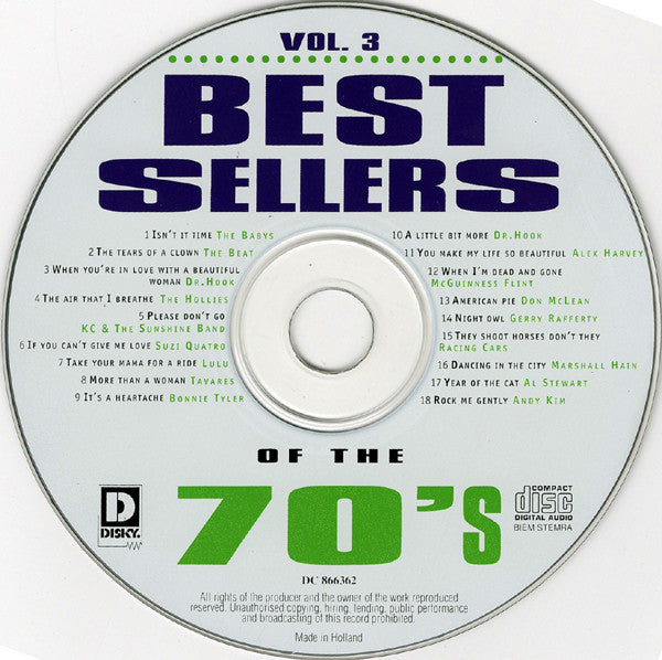 Various - Best Sellers Of The 70's - Vol. 3 (CD) Compact Disc Goede Staat
