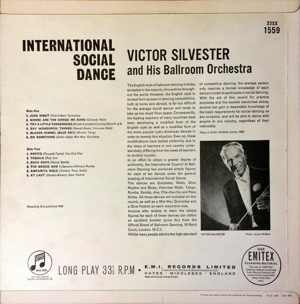 Victor Silvester And His Ballroom Orchestra - International Social Dance (LP) 50283 Vinyl LP VINYLSINGLES.NL