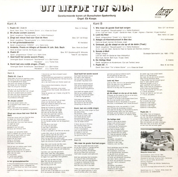 Various - Uit Liefde Tot Sion (LP)