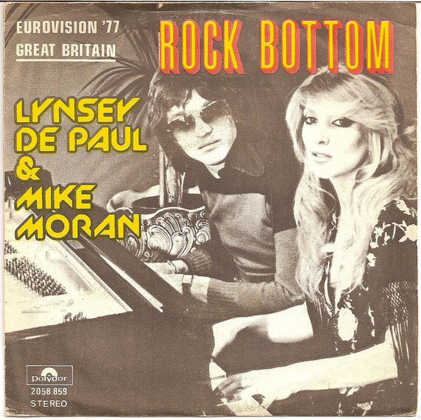 Lynsey De Paul & Mike Moran - Rock Bottom Vinyl Singles Vinyl Very Good (VG) <br> Hoes Good Plus (G+)