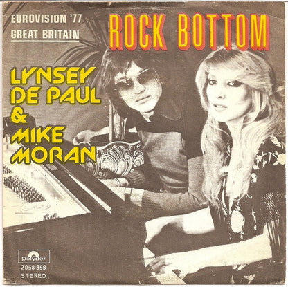 Lynsey De Paul & Mike Moran - Rock Bottom Vinyl Singles Vinyl Very Good (VG) <br> Hoes Good Plus (G+)