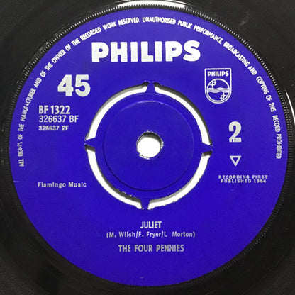 Four Pennies - Tell Me Girl (What Are You Gonna Do) Vinyl Singles Vinyl Very Good (VG) <br> Hoes Generic