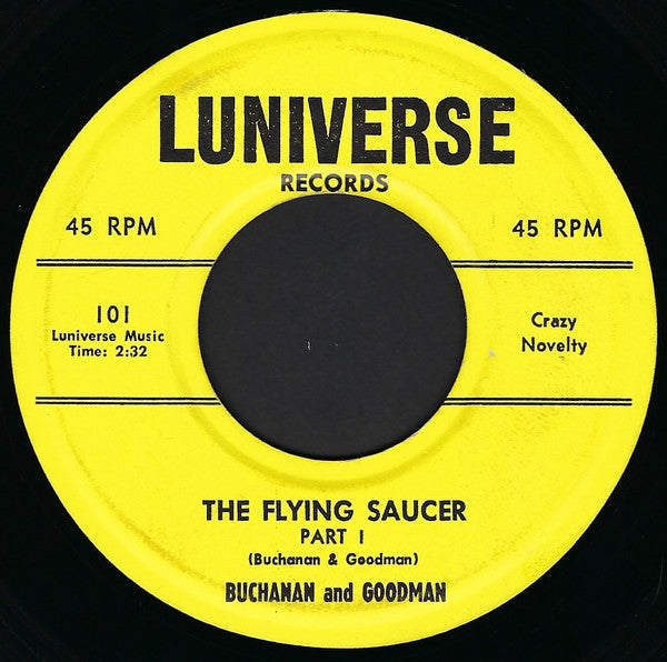 Buchanan & Goodman - The Flying Saucer Vinyl Singles Vinyl Very Good (VG) <br> Hoes Generic