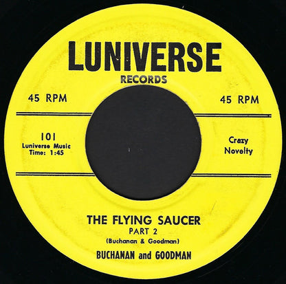 Buchanan & Goodman - The Flying Saucer Vinyl Singles Vinyl Very Good (VG) <br> Hoes Generic