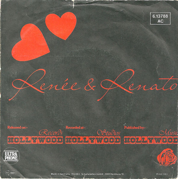 Renée & Renato - Just One More Kiss Vinyl Singles Vinyl Very Good (VG) <br> Hoes Good Plus (G+)