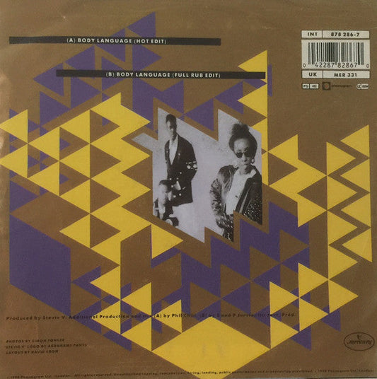 Adventures Of Stevie V. - Body Language Vinyl Singles Vinyl Zeer Goed / Hoesje Goed "VINYLSINGLES.NL"