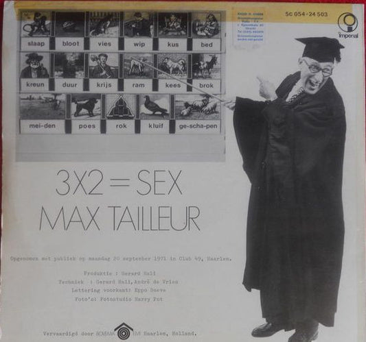 Max Tailleur - * x * = Sex (LP) Vinyl LP Vinyl Zeer Goed / Hoesje Goed "VINYLSINGLES.NL"