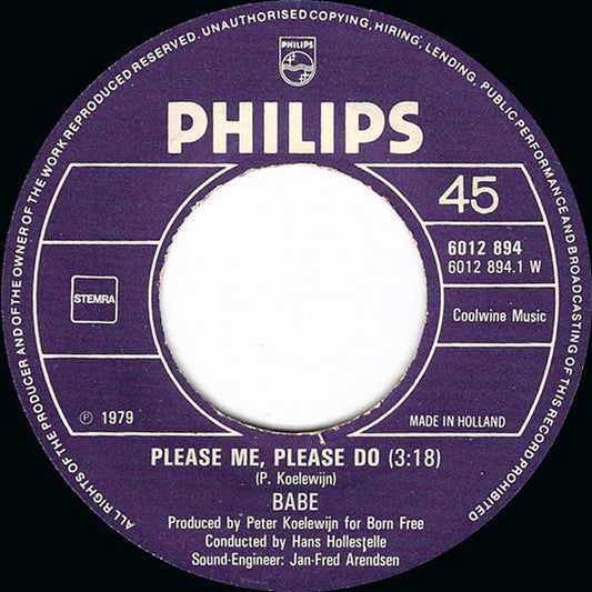 Babe - Please Me Please Do 05881 16545 Vinyl Singles VINYLSINGLES.NL