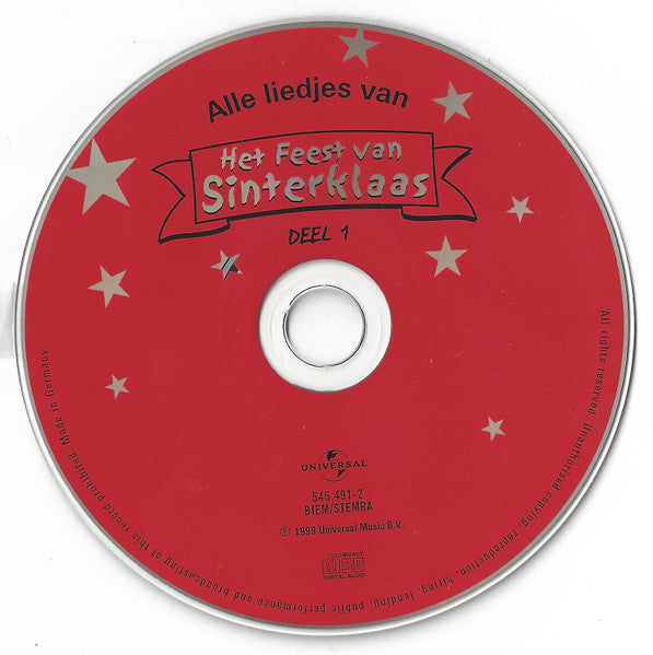 Various - Alle Liedjes Van Het Feest Van Sinterklaas Deel * (CD) Compact Disc Goede Staat