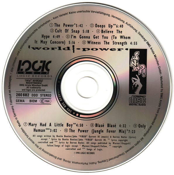 Snap! - World Power (CD) Compact Disc Goede Staat