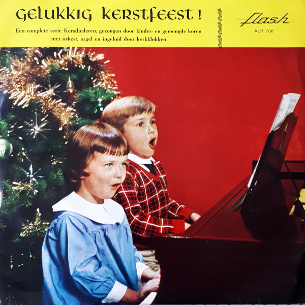 Kinderkoor Zanggenot, Kinderkoor De Winterkoninkjes - Gelukkig Kerstfeest (LP) Vinyl LP Vinyl Very Good (VG) <br> Hoes Good Plus (G+)