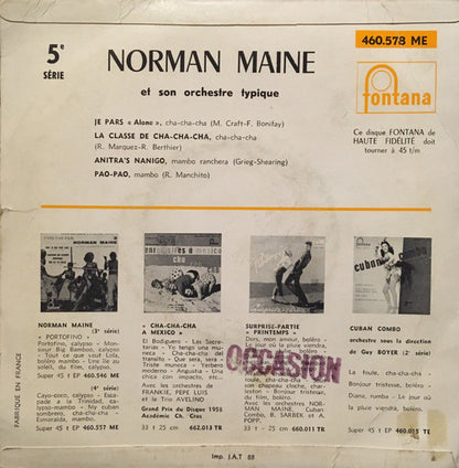 Norman Maine Et Son Orchestre - Je Pars = Alone