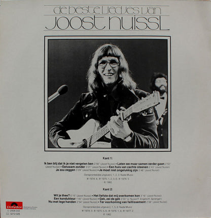 Joost Nuissl - De Beste Liedjes Van Joost Nuissl (LP) Vinyl LP Vinyl Very Good (VG) <br> Hoes Good Plus (G+)
