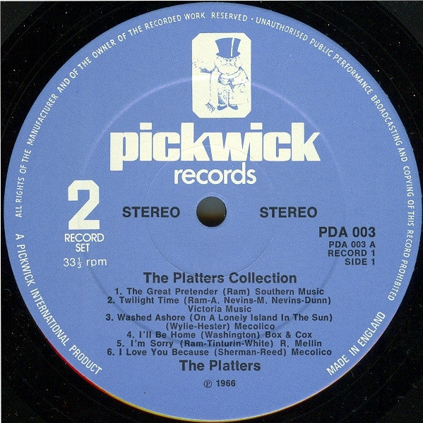Platters - The Platters Collection (LP) Vinyl LP Dubbel Vinyl Very Good (VG) <br> Hoes Good Plus (G+)