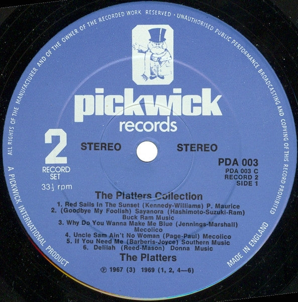 Platters - The Platters Collection (LP) Vinyl LP Dubbel Vinyl Very Good (VG) <br> Hoes Good Plus (G+)