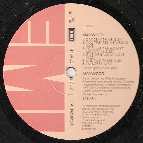 Maywood - Maywood (LP) Vinyl LP Vinyl Very Good (VG) <br> Hoes Good Plus (G+)
