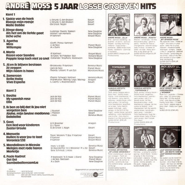 André Moss - 5 Jaar Losse Groeven Hits (LP) 50720 Vinyl LP Goede Staat