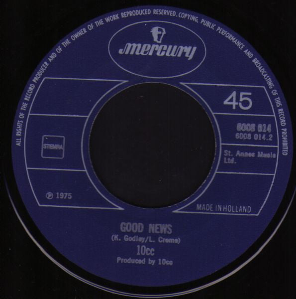 10CC - I'm Not In Love Vinyl Singles Vinyl Zeer Goed / Hoesje Goed "VINYLSINGLES.NL"