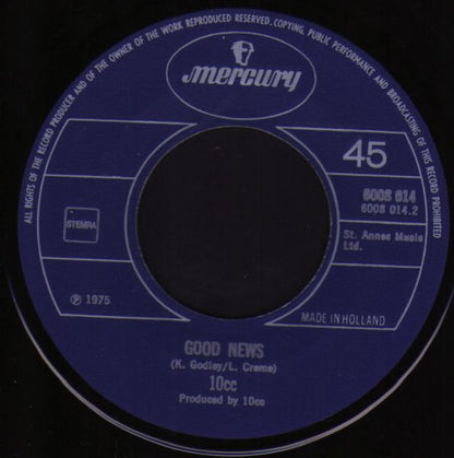 10CC - I'm Not In Love Vinyl Singles Vinyl Zeer Goed / Hoesje Goed "VINYLSINGLES.NL"