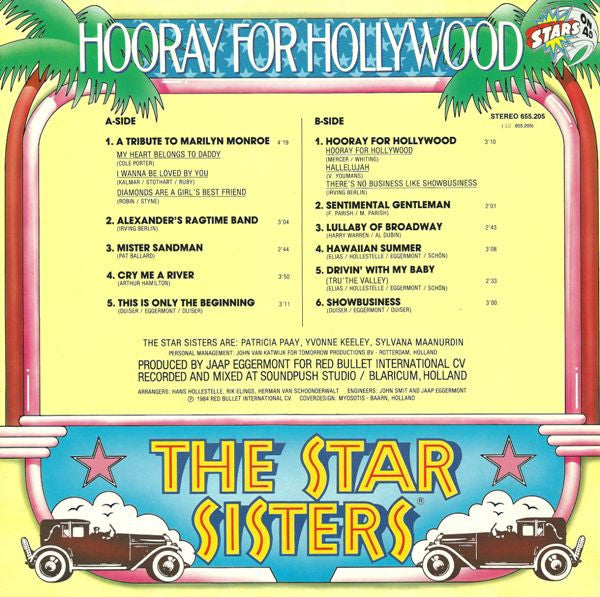 Star Sisters - Hooray For Hollywood (LP) Vinyl LP Vinyl Very Good (VG) <br> Hoes Good Plus (G+)