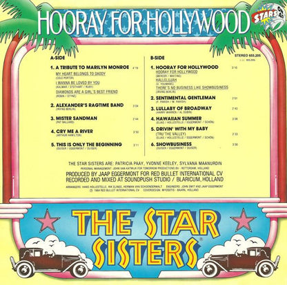 Star Sisters - Hooray For Hollywood (LP) Vinyl LP Vinyl Very Good (VG) <br> Hoes Good Plus (G+)
